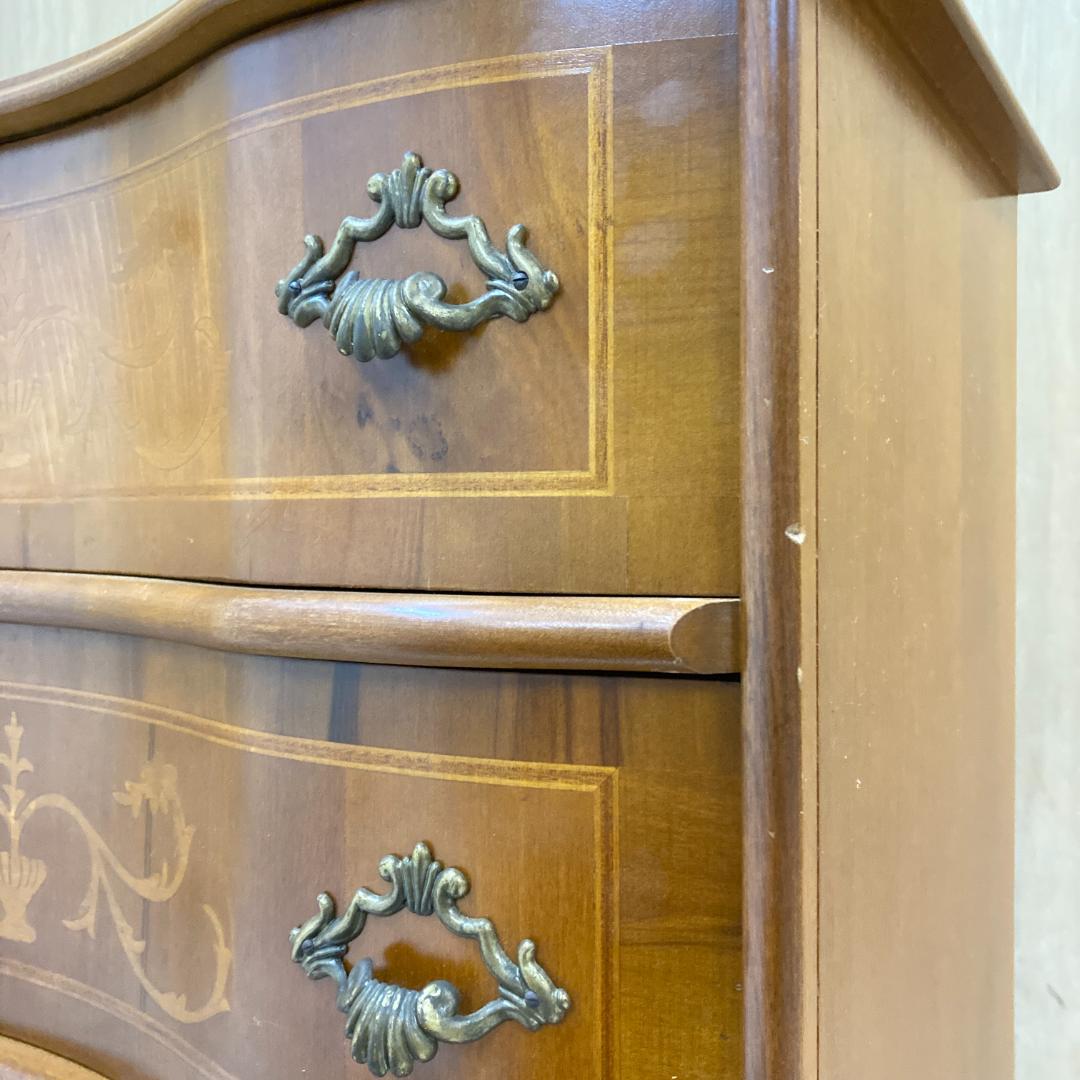 イタリア　象嵌　クラシック　4段チェスト ヨーロピアン 猫足