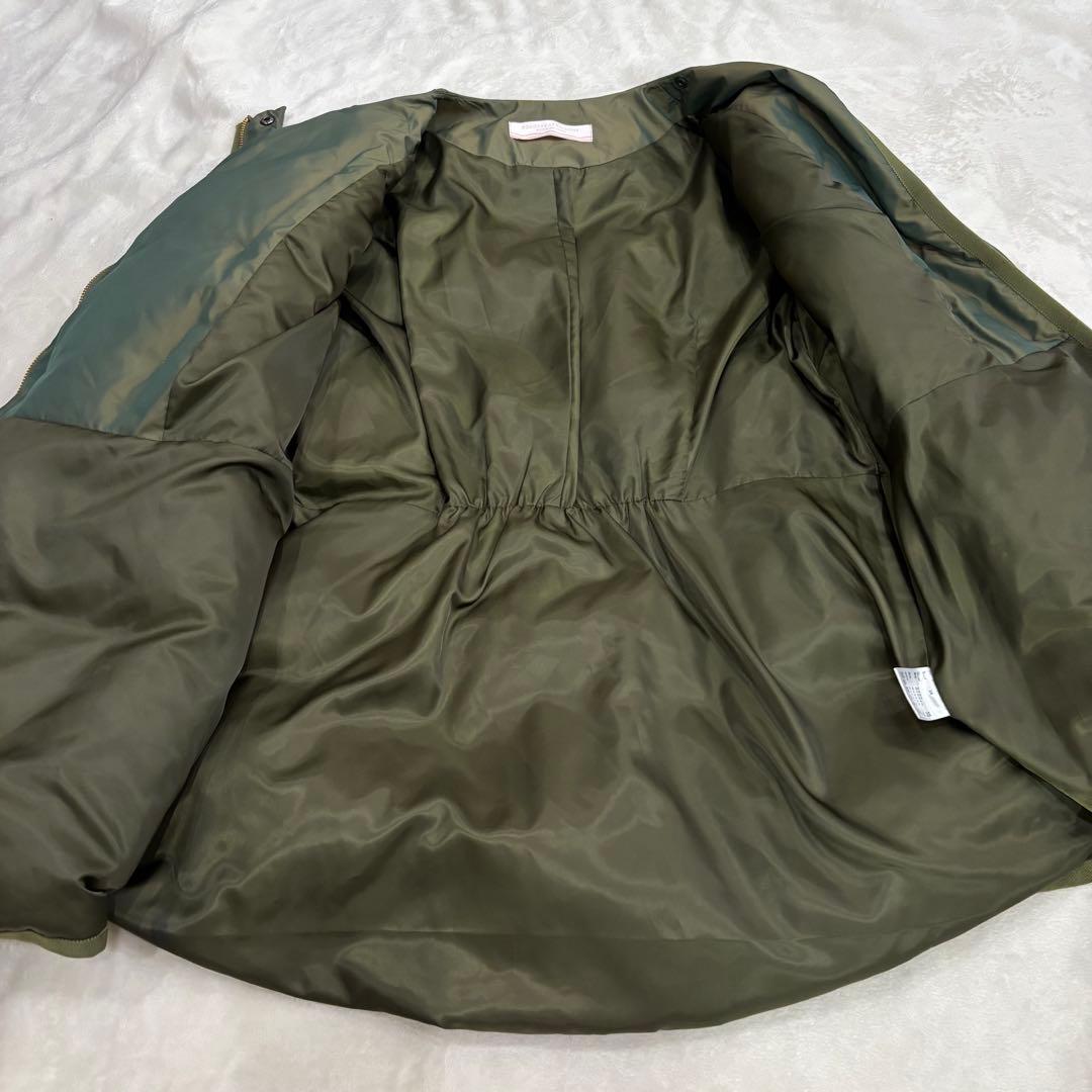 【未使用級】ボーダーズアットバルコニー　ダウンジャケット　カーキ