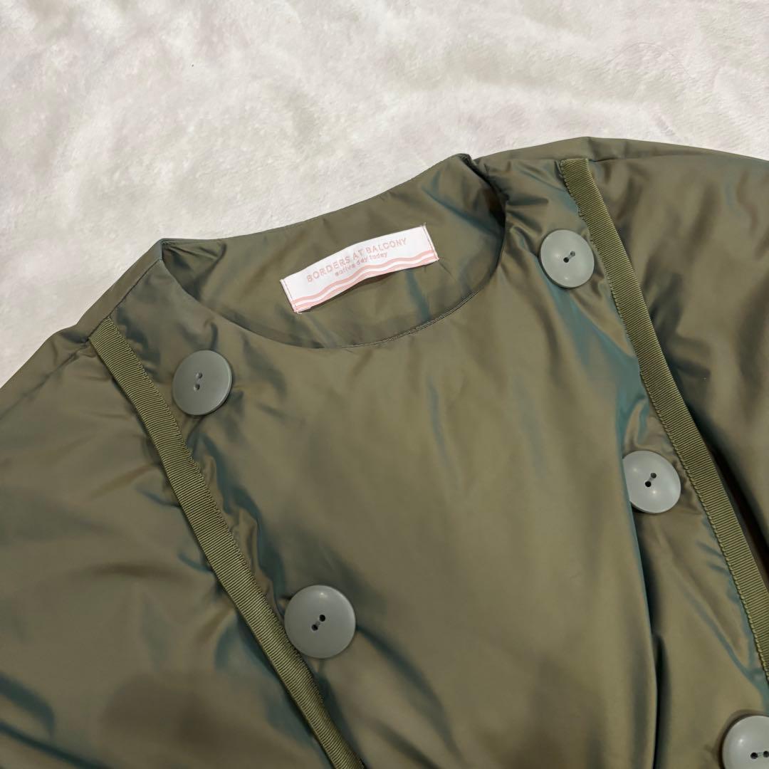 【未使用級】ボーダーズアットバルコニー　ダウンジャケット　カーキ