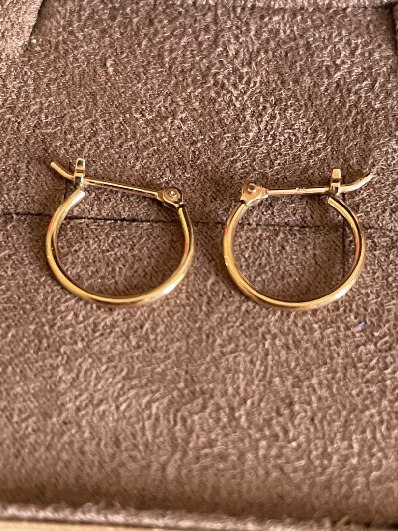 agete K10 フープピアス チャーム付けれます