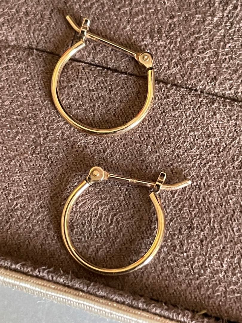 agete K10 フープピアス チャーム付けれます