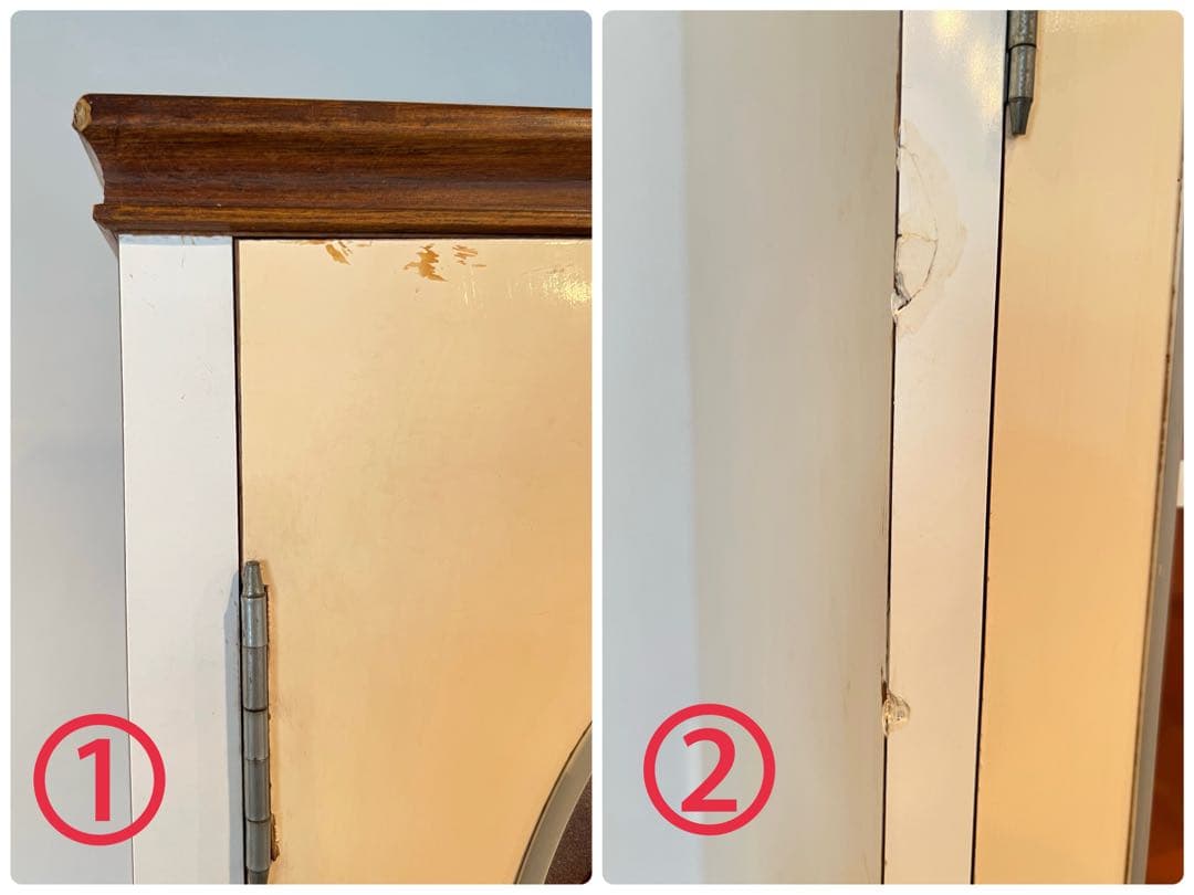 昭和レトロ レトロポップ 食器棚 ガラスキャビネット 木製 キッチン収納 古家具