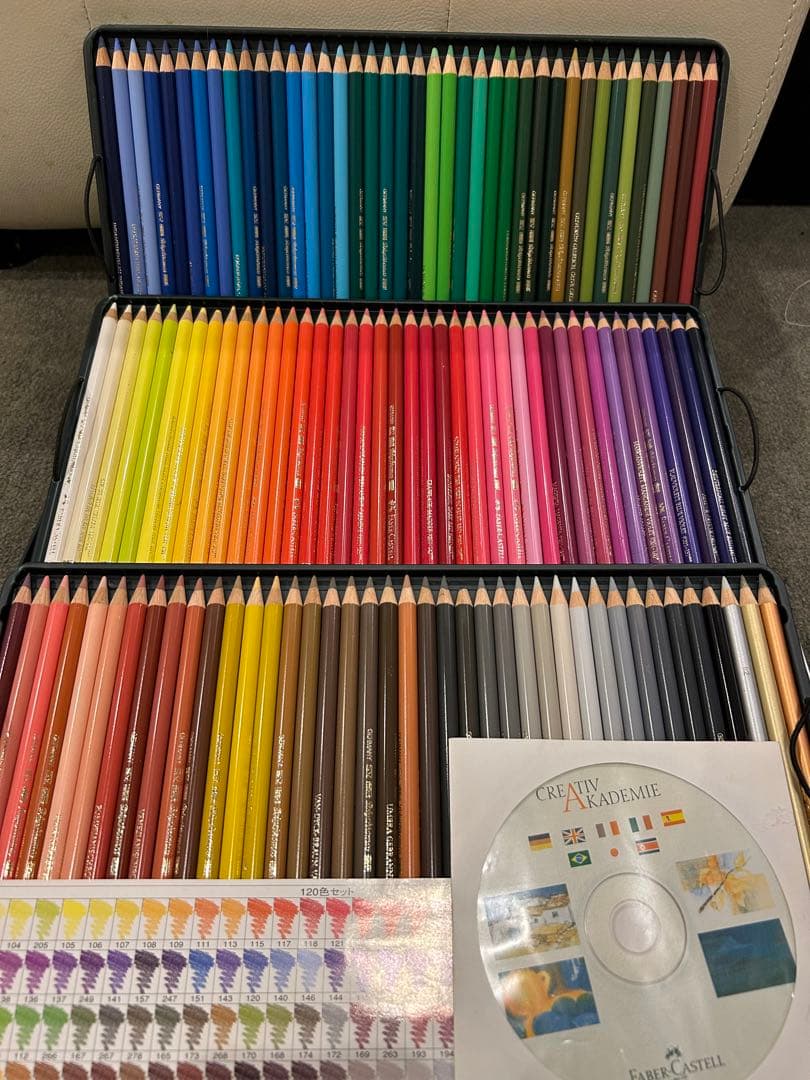 ファーバーカステル ポリクロモス　油性色鉛筆　120色　【未使用に近い】