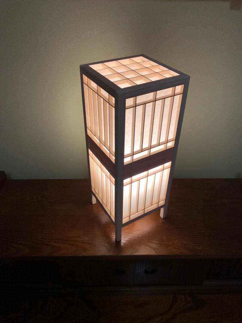 行灯　あんどん　組子　手作り　フロアスタンド