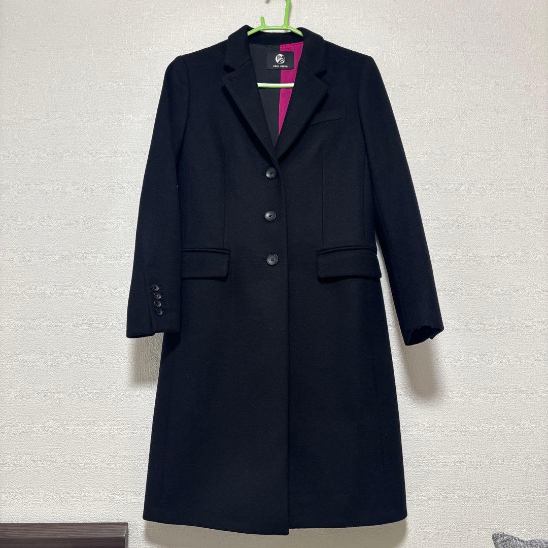 ポールスミス ブラック チェスターコート　サイズ38