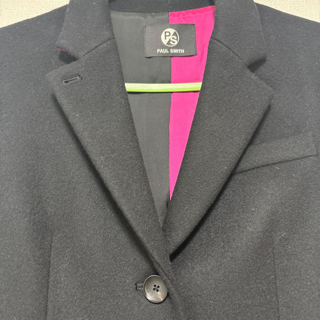 ポールスミス ブラック チェスターコート　サイズ38