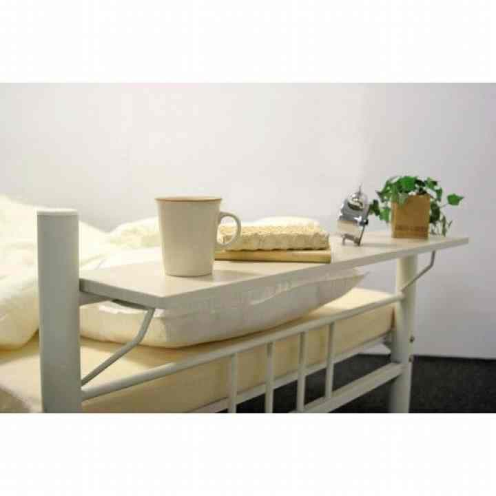 可動宮付 シングルベッド アイボリー