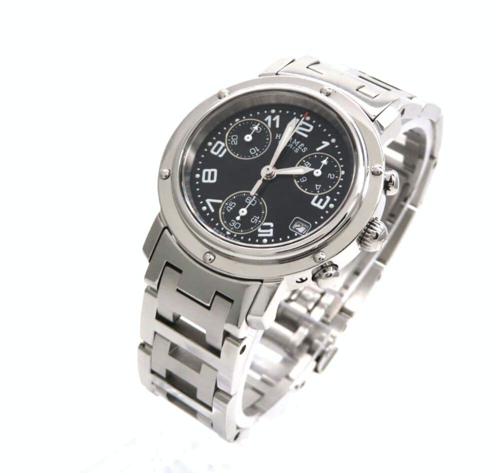 【クリッパー】HERMES エルメス時計 クロノグラフ CL1.310☆極美品☆