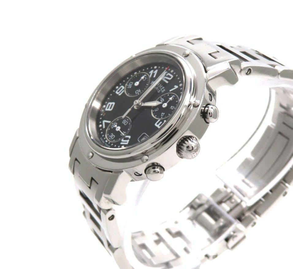 【クリッパー】HERMES エルメス時計 クロノグラフ CL1.310☆極美品☆