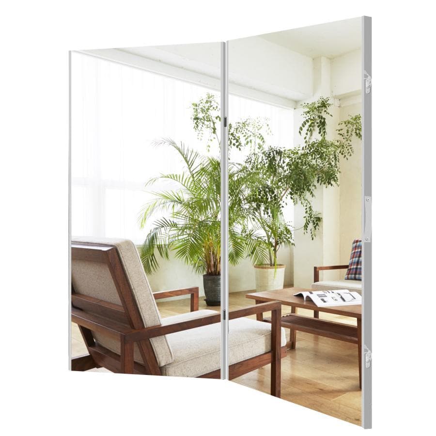フィルムミラー 割れない鏡 折りたたみ 360度展開 60cm 2枚 2811