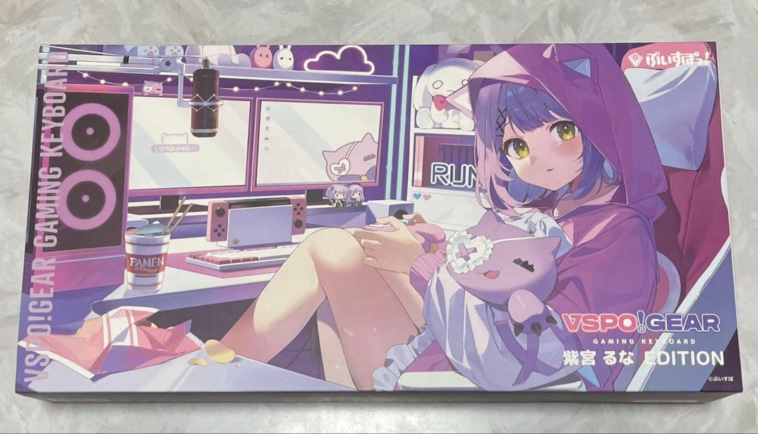 【新品未使用】VSPO!GEAR ゲーミングキーボード 紫宮るな EDITION