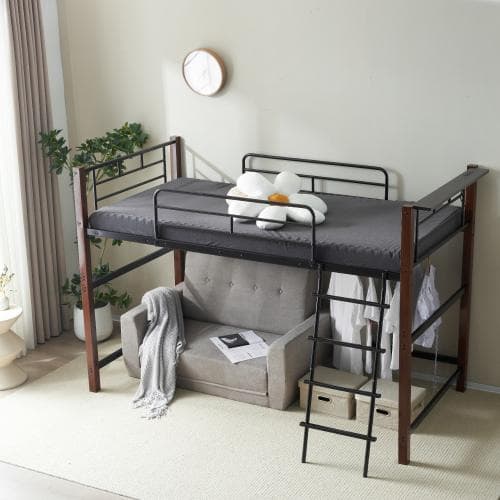 【高さ140cm】ロフトベッド パイプベッド シングル 耐荷重150kg シス