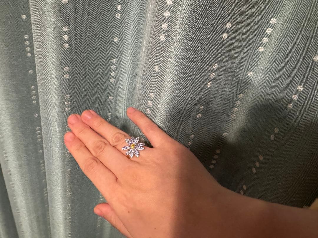 ビズー　タンザナイト K18×PT リングフルール bizoux リング9号