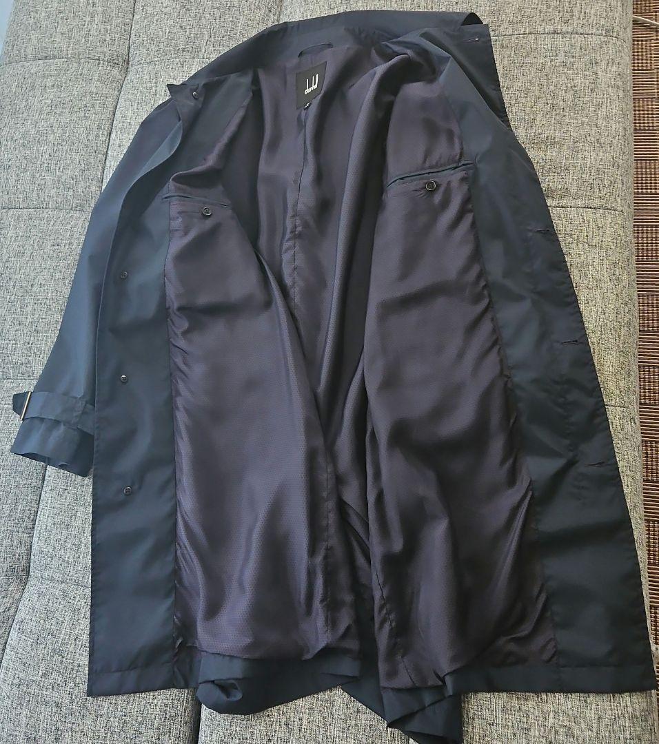 dunhill /Lサイズ ステンカラーコート ネイビー 紺
