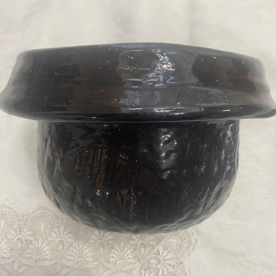 雲井窯 中川一辺陶 鴨釉きまぐれ御飯鍋 3合炊き