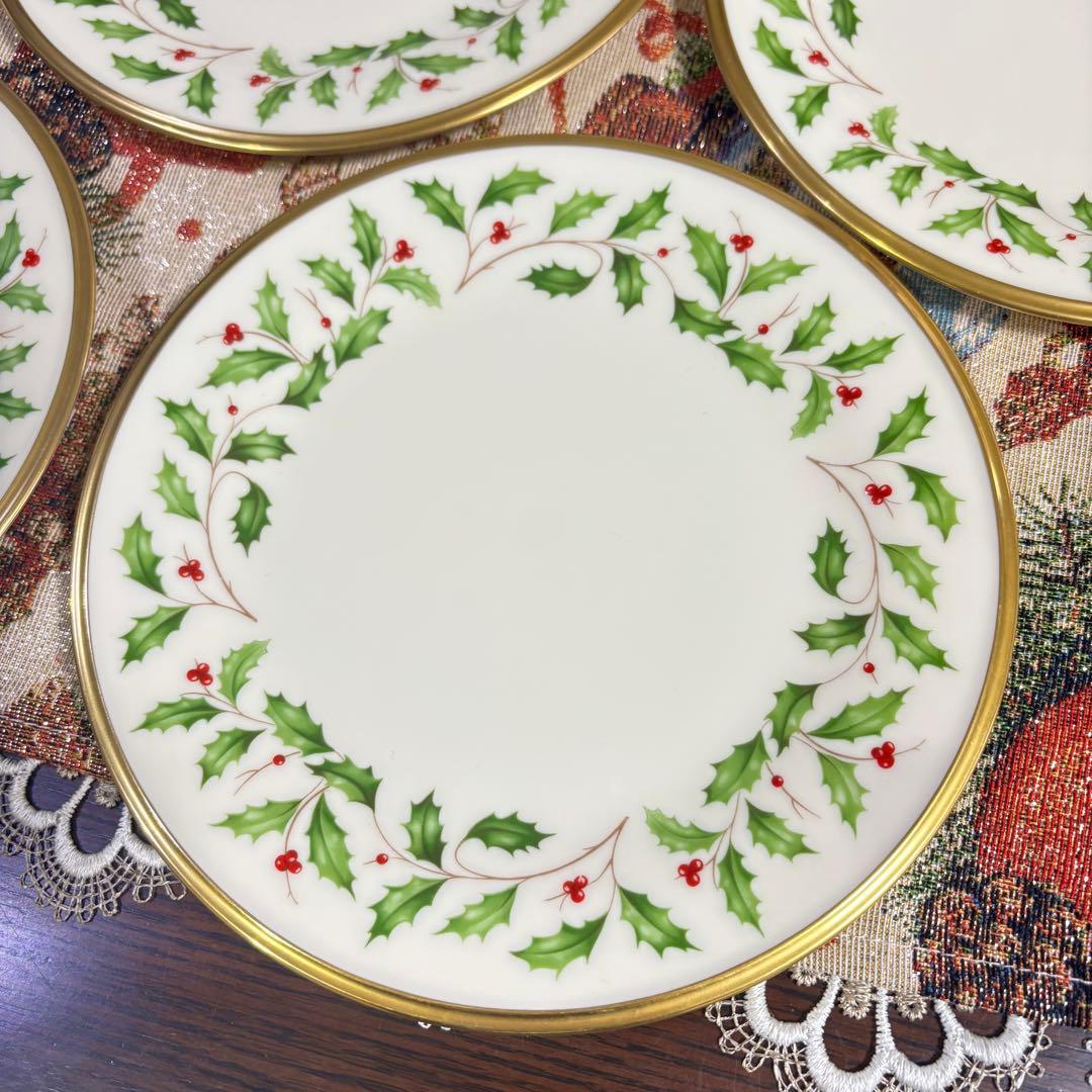 Lenox ホリデー ひいらぎ　皿　5枚