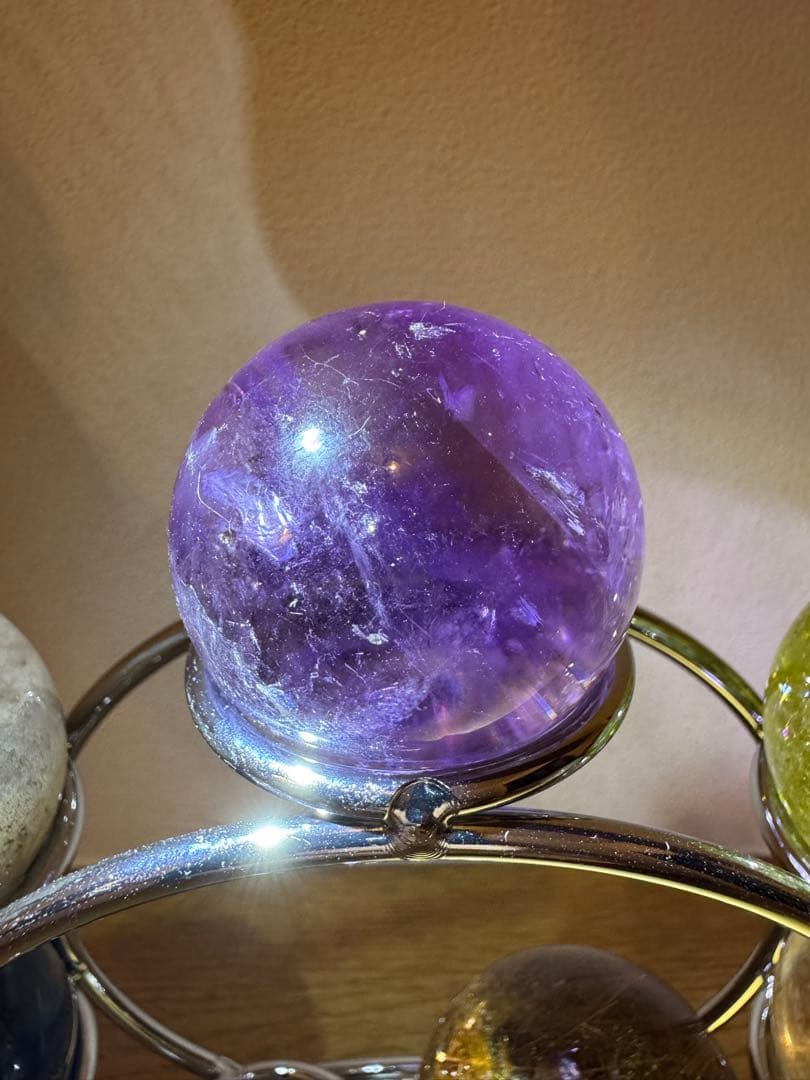ボリビア産 アメジスト スフィア 丸玉 天然石