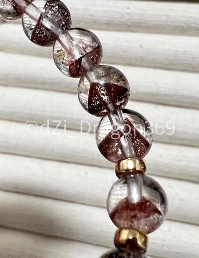 dZi ジービズ 西蔵 仏六眼天珠と『赤富士』レッドファントム水晶