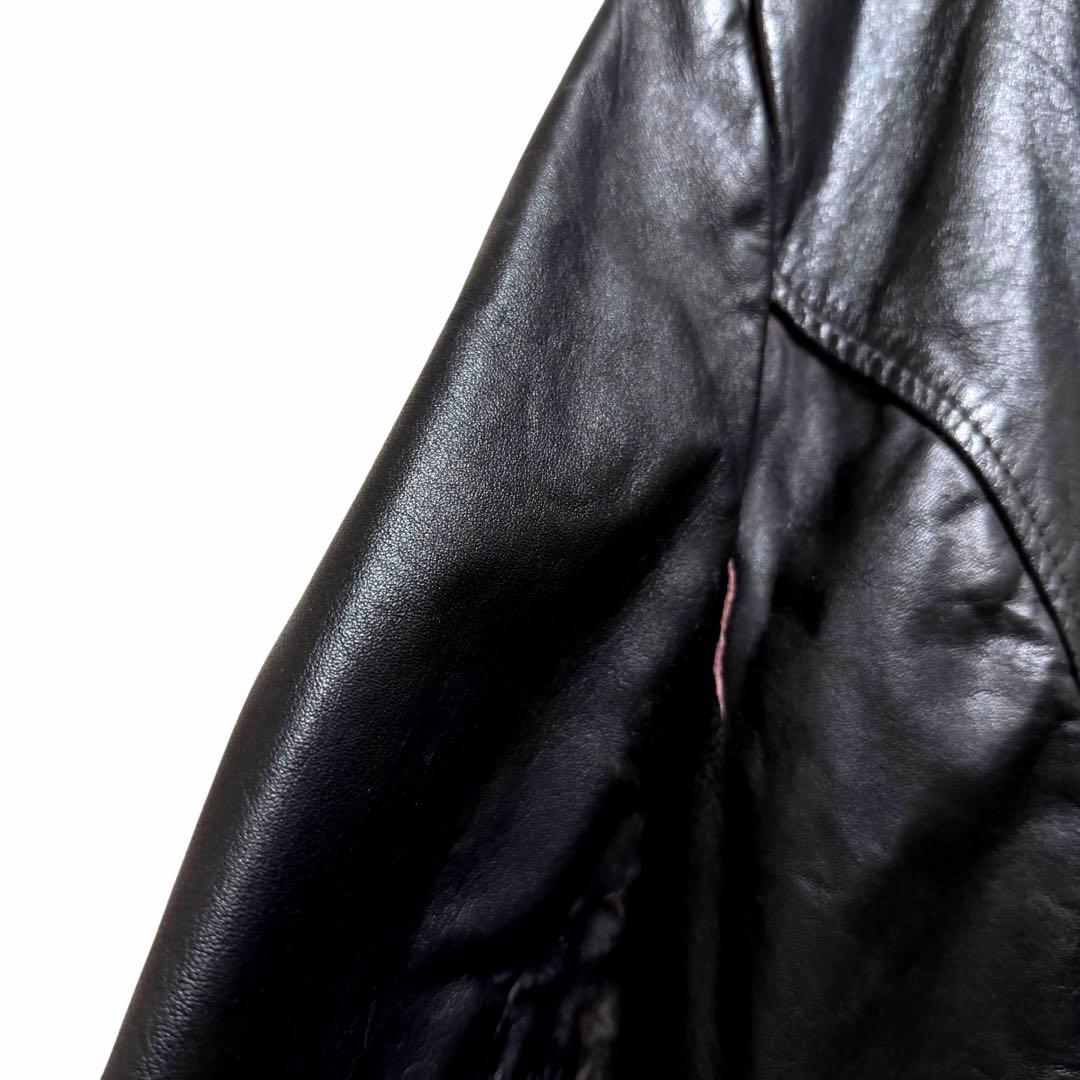 m*m様 50s 60s ビュー ブレッド ブラウン レザー ライダースジャケッ