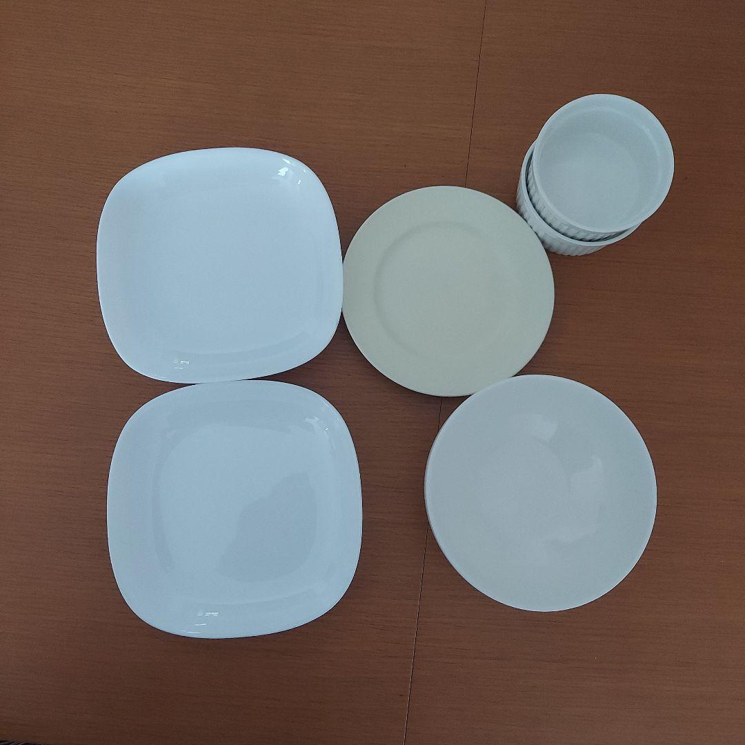 ホワイト・クリーム食器セット 6点