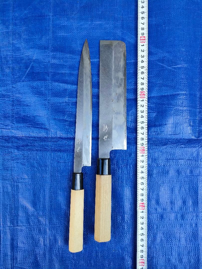 柳刃包丁　柳葉　薄刃包丁　和包丁　2本セット　紗世の銘あり