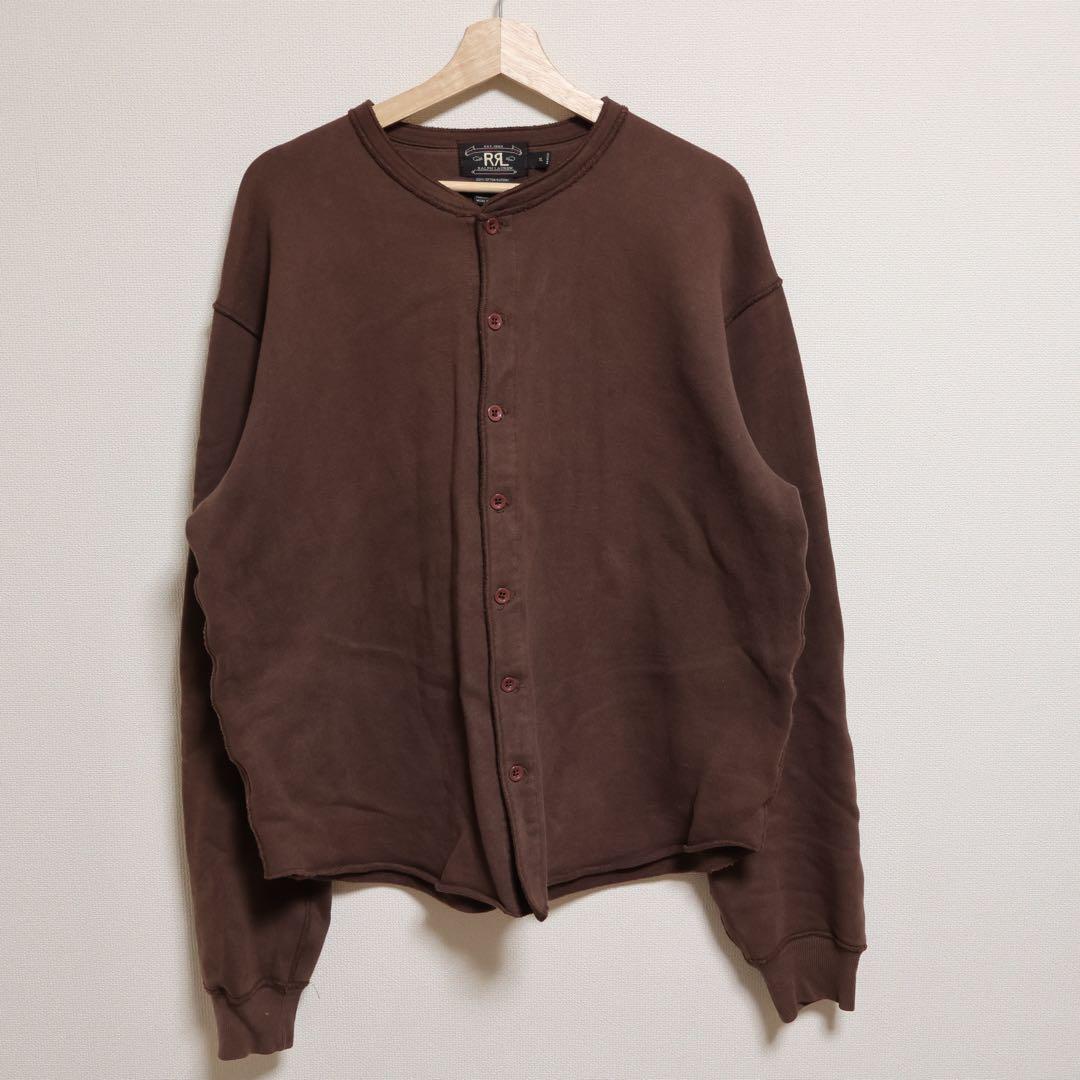 RRL 90s スウェットカーディガン ノーカラー