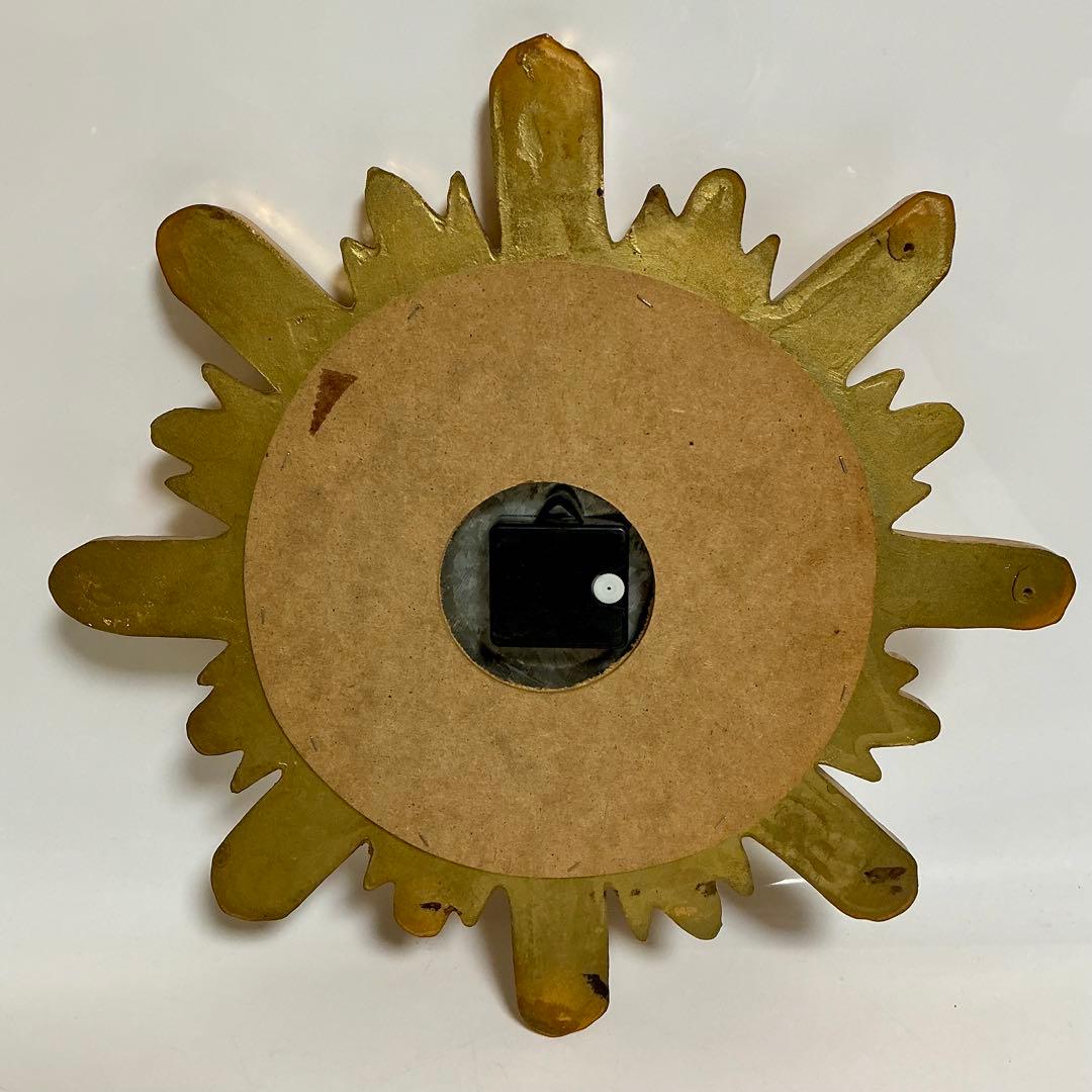 装飾的ゴールドフレーム掛時計　アンティークウォールクロック 北欧　usaお洒落