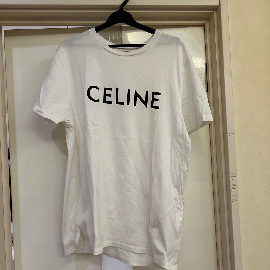 CELINE ホワイト Tシャツ L