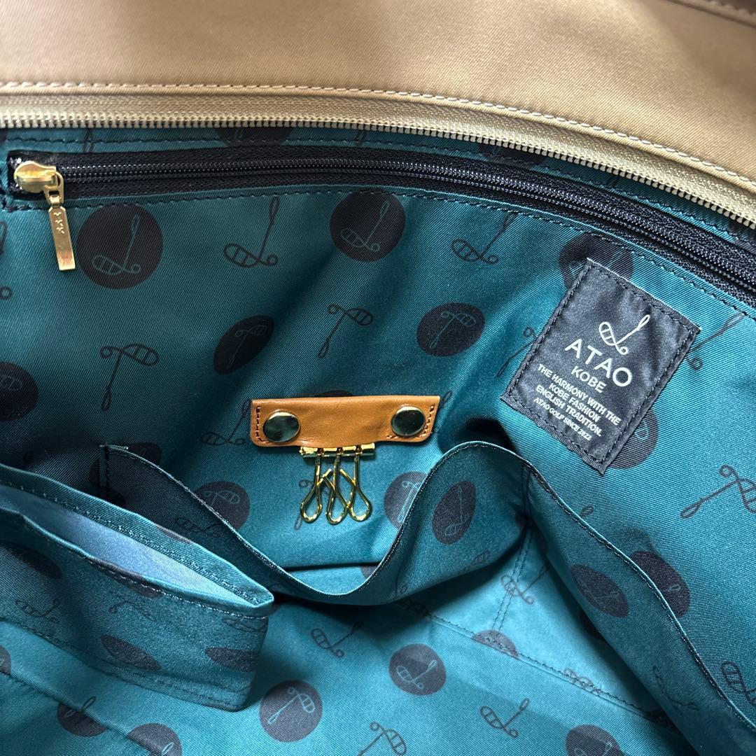 アタオ ATAO ボストンバッグ トレンチコートラインATAOゴルフ ベージュ