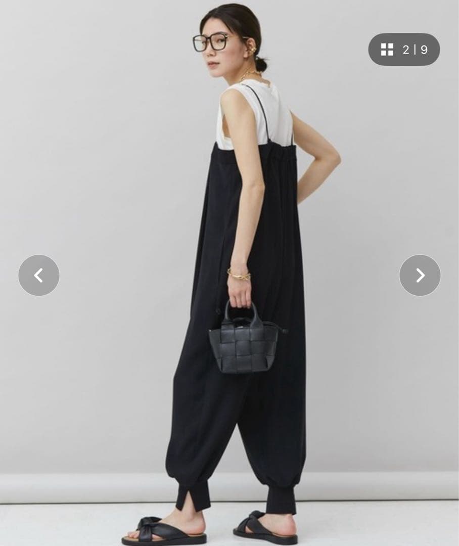 タグ付き カレンソロジー スリットヘムオールインワン