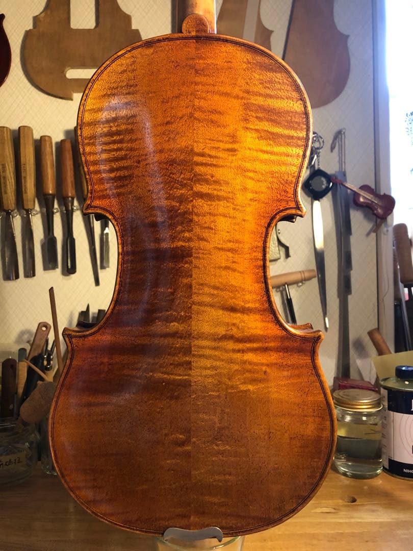 【タイムセール.駒&魂柱再調整済】優品　ノーラベル　中古バイオリン　4/4