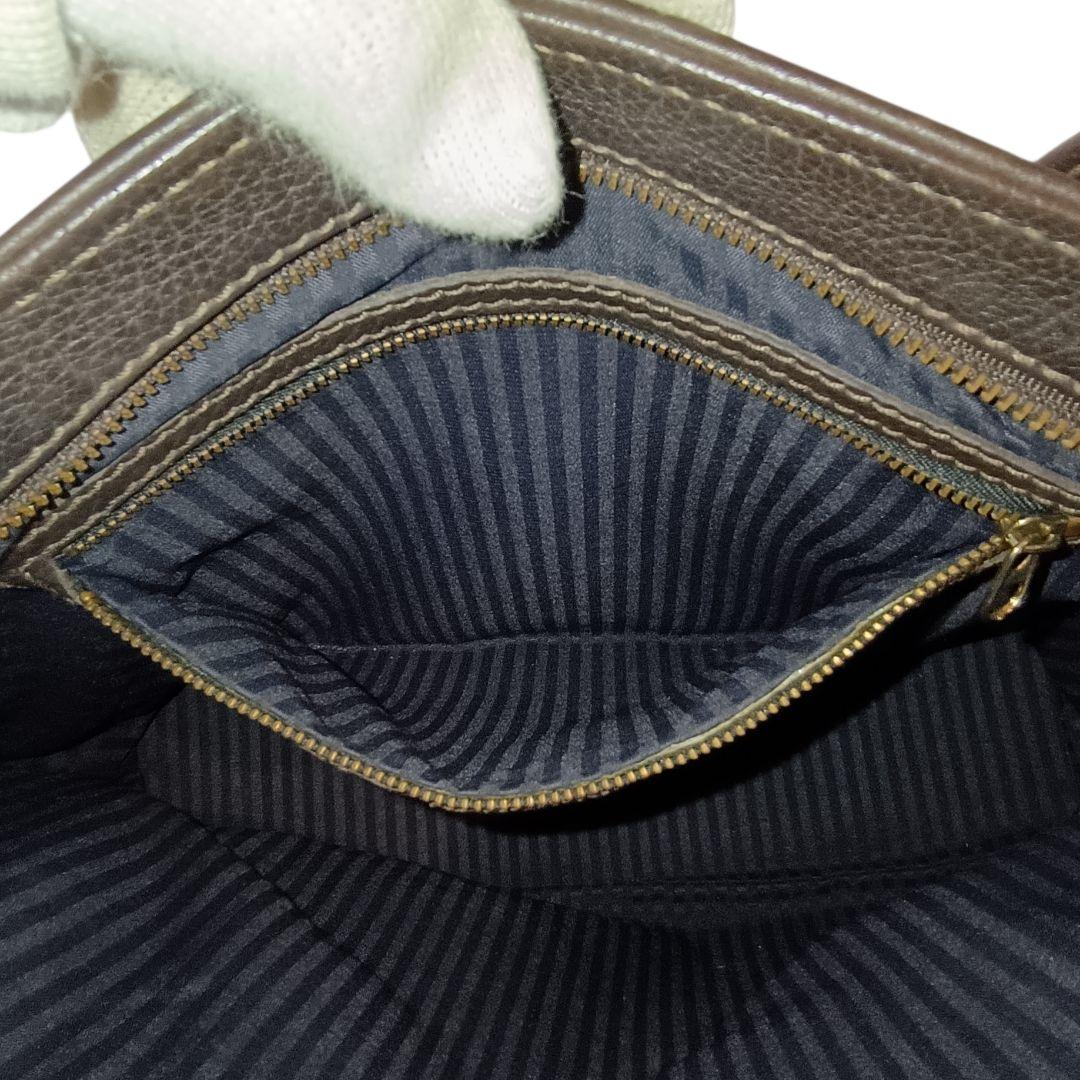 美品 正規品 コーチ トートバッグ レザー 革 肩掛け ダークブラウン 鞄