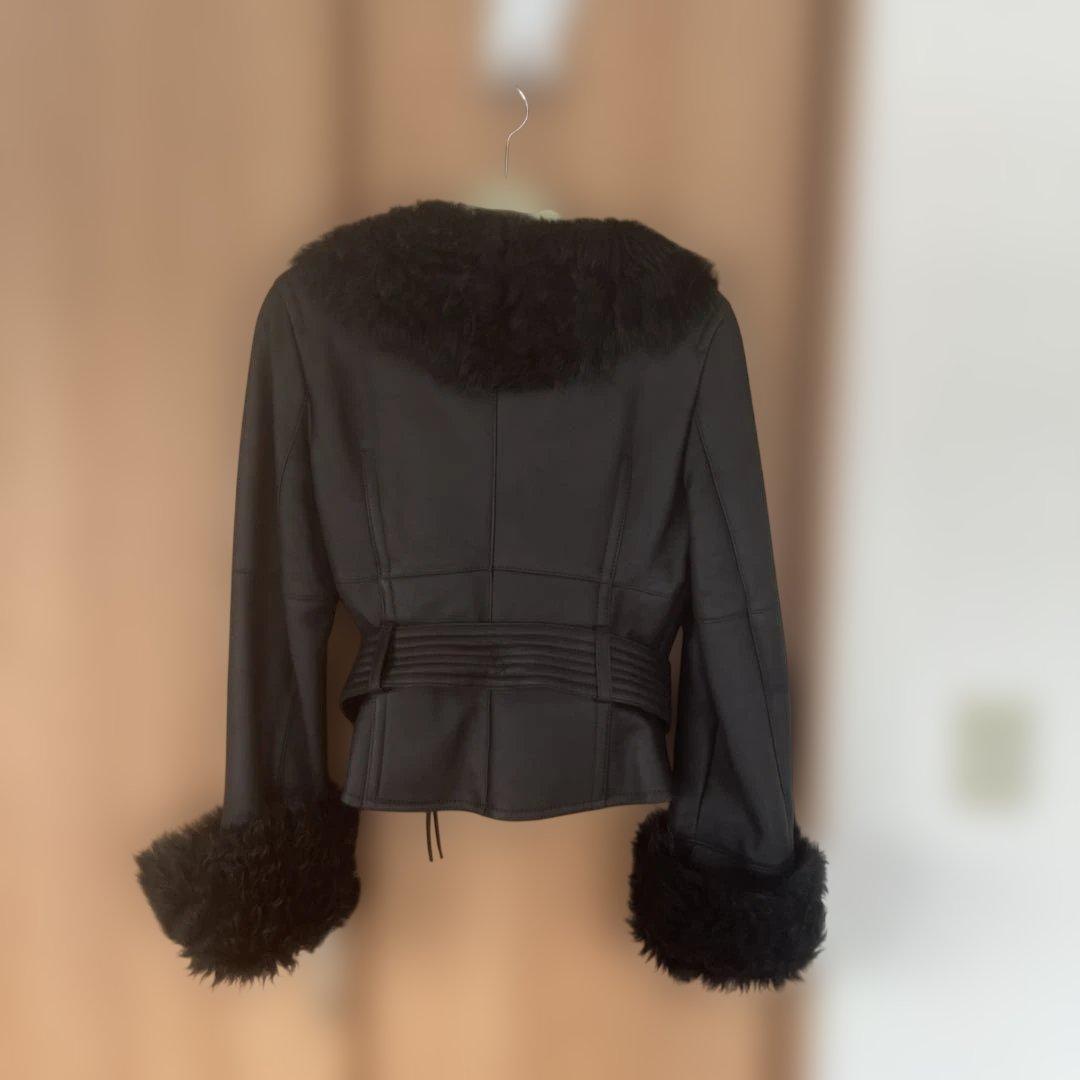 SPORTMAX ブラックレザージャケット
