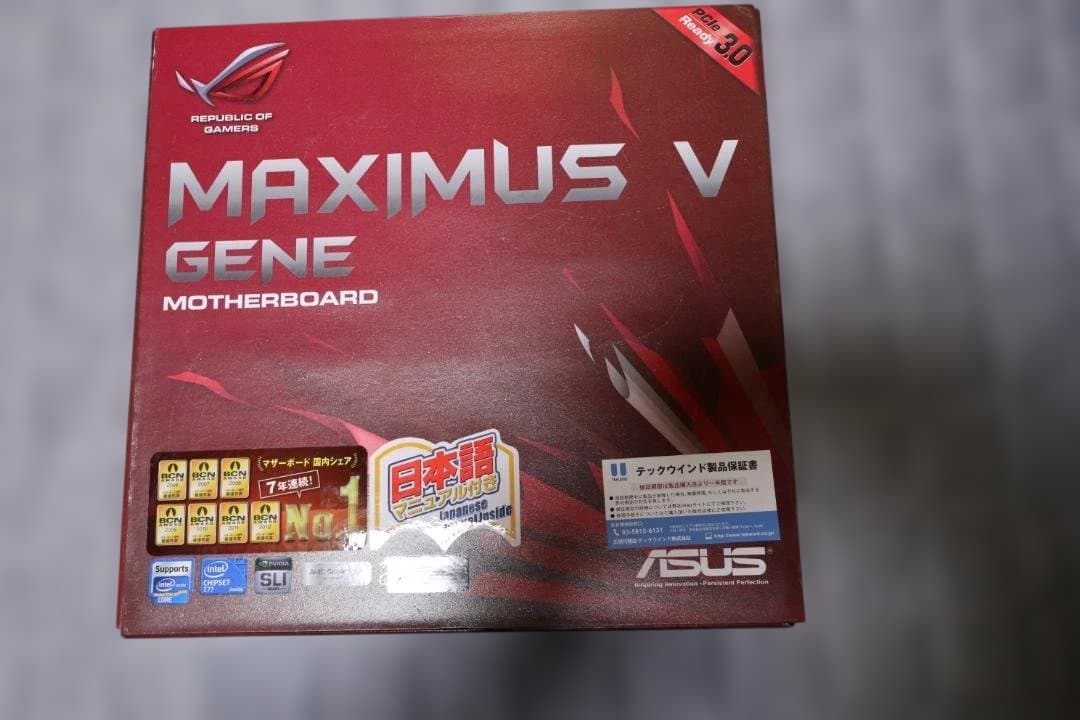 ASUS MAXIMUS V GENE マザーボード+CPU+メモリ