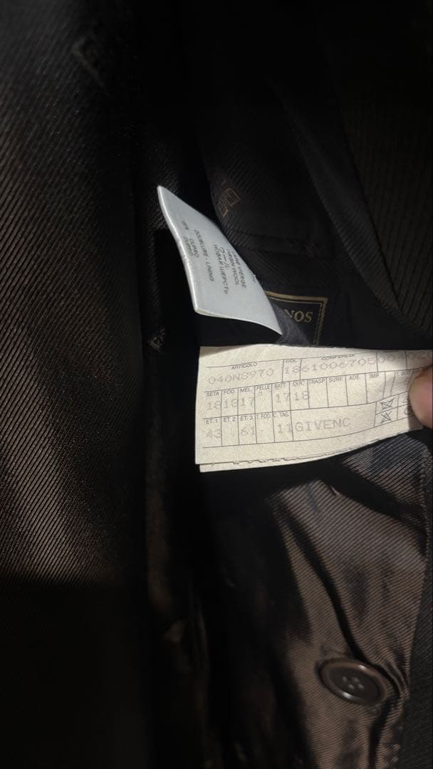 最終価格【GIVENCHY】ダブルブレストコート 48 (L相当) メリノウール