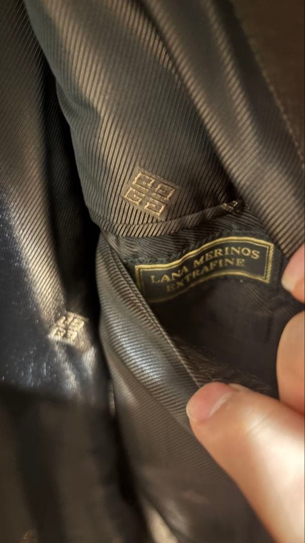 最終価格【GIVENCHY】ダブルブレストコート 48 (L相当) メリノウール