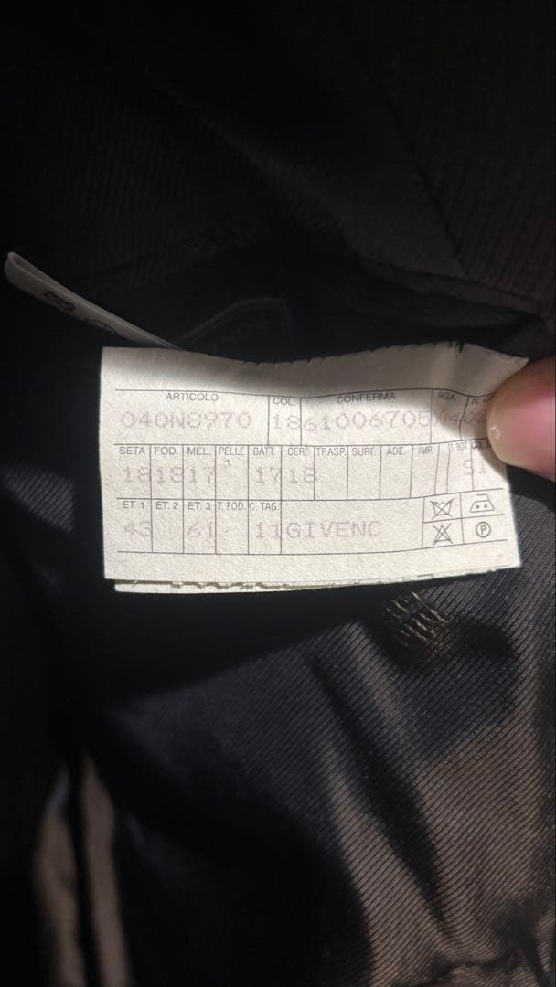 最終価格【GIVENCHY】ダブルブレストコート 48 (L相当) メリノウール
