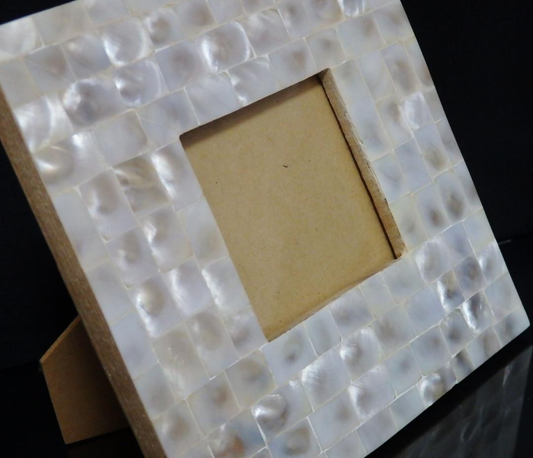 白蝶貝 虹色光沢 真珠とオニキスの宝石箱 写真立て ジュエリーボックス