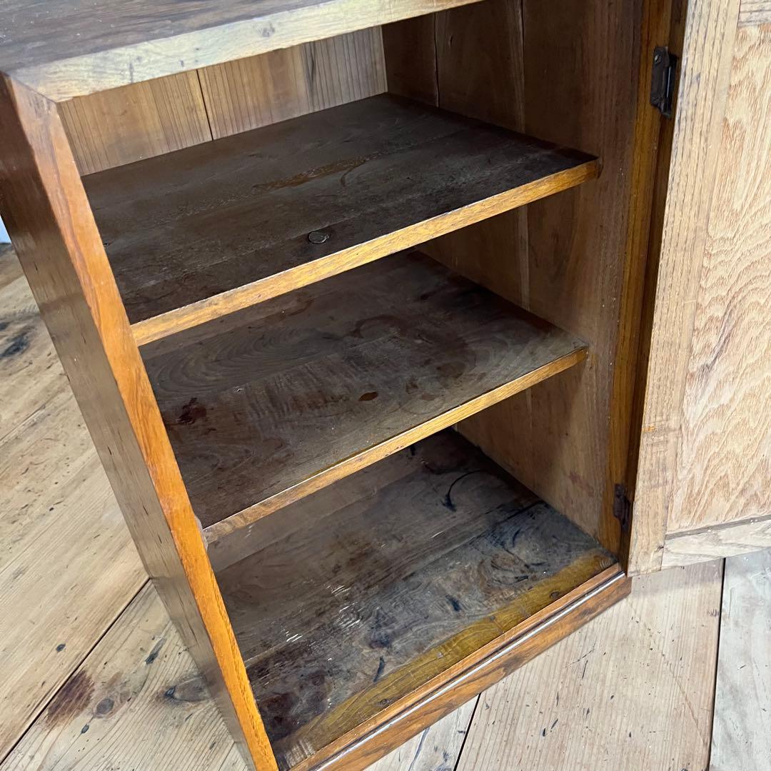 アンティーク 開戸棚 チェスト キャビネット 本棚 昭和レトロ z676