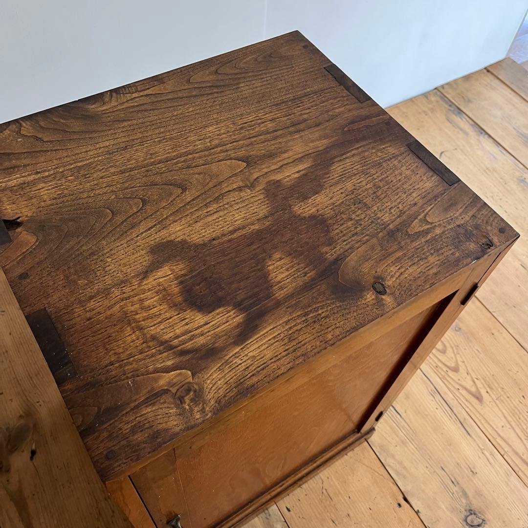 アンティーク 開戸棚 チェスト キャビネット 本棚 昭和レトロ z676