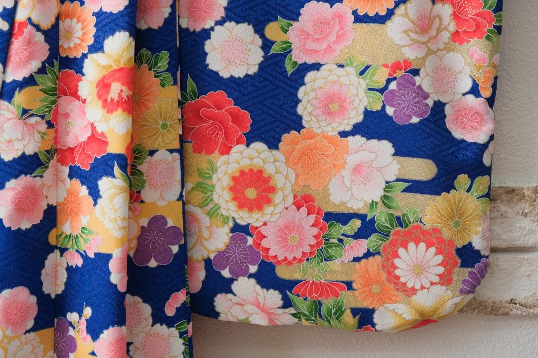 ７歳着物　七五三　花柄着物