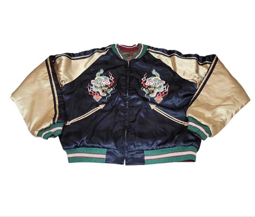 TAILOR 東洋 90s 舞妓×龍 リバーシブル スカジャン サイズL