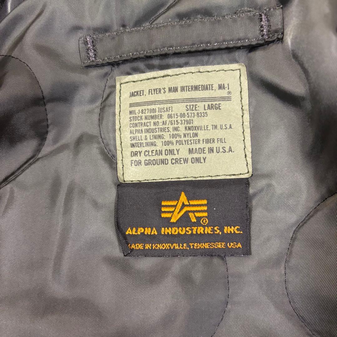 USA製 ALPHA MA-1 flight jacket L