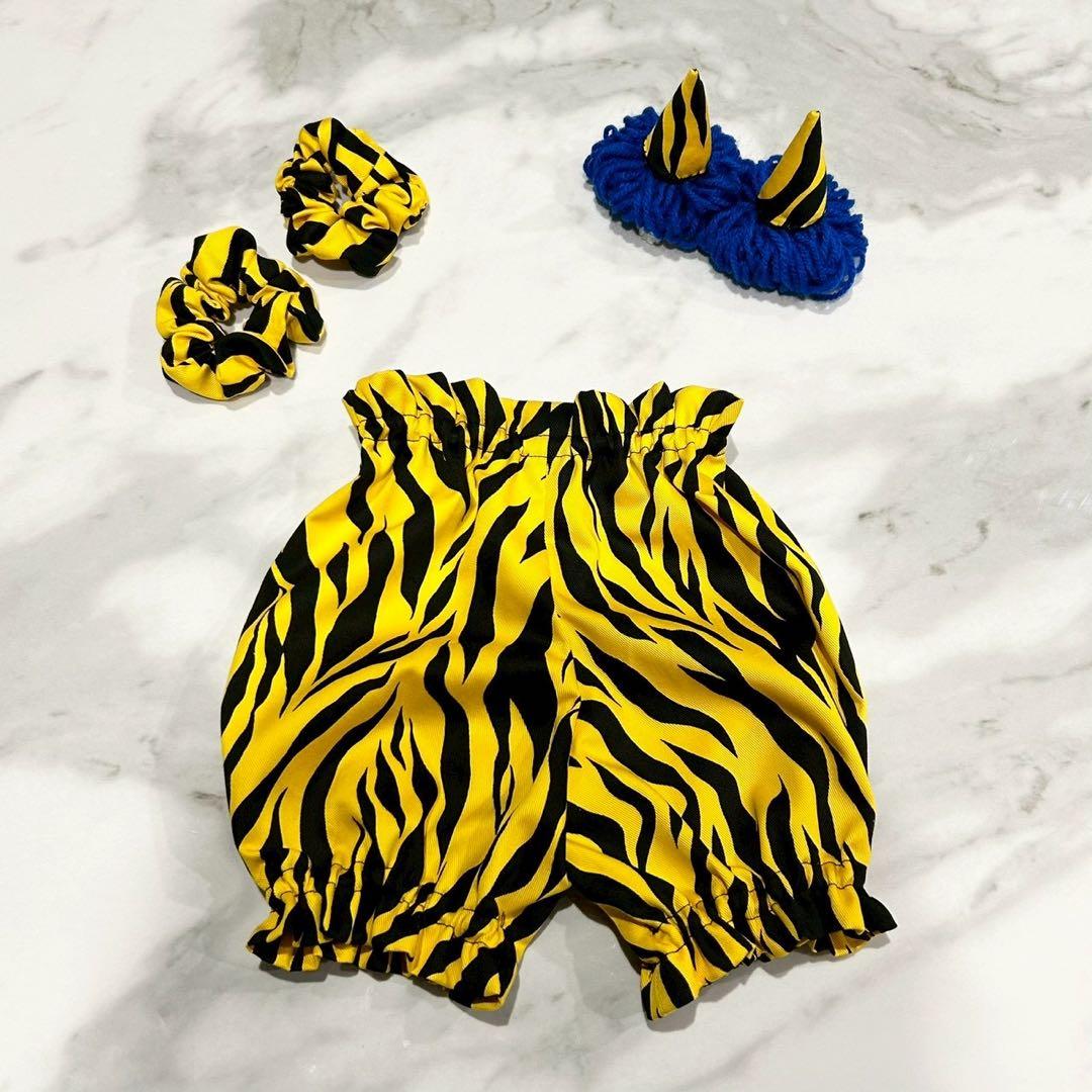 鬼のパンツ ハンドメイド かぼちゃパンツ 節分 ハロウィン 年賀状 60 70