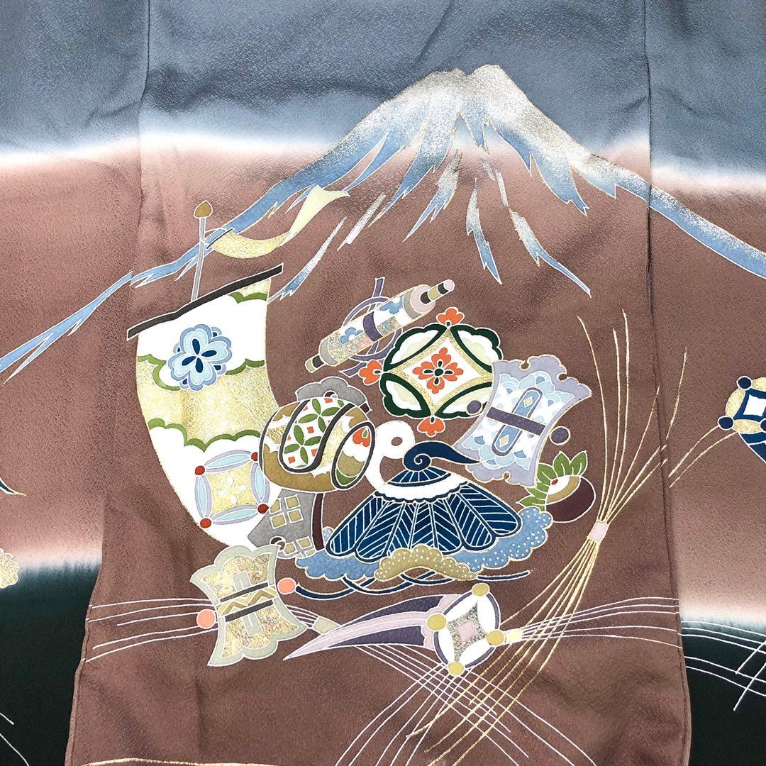 子供着物 お宮参り 七五三 祝着 襦袢付 富士山に宝尽くし CK-7370