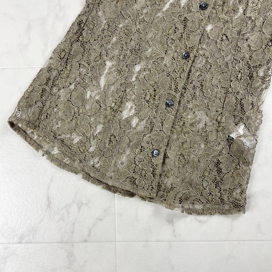 美品 ドルチェ&ガッバーナ 総レースブラウス ベージュ サイズ38*RC299