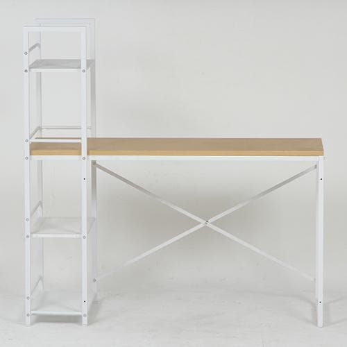 【新品・送料無料】ラック付きデスク ルール 奥行49cm メープル