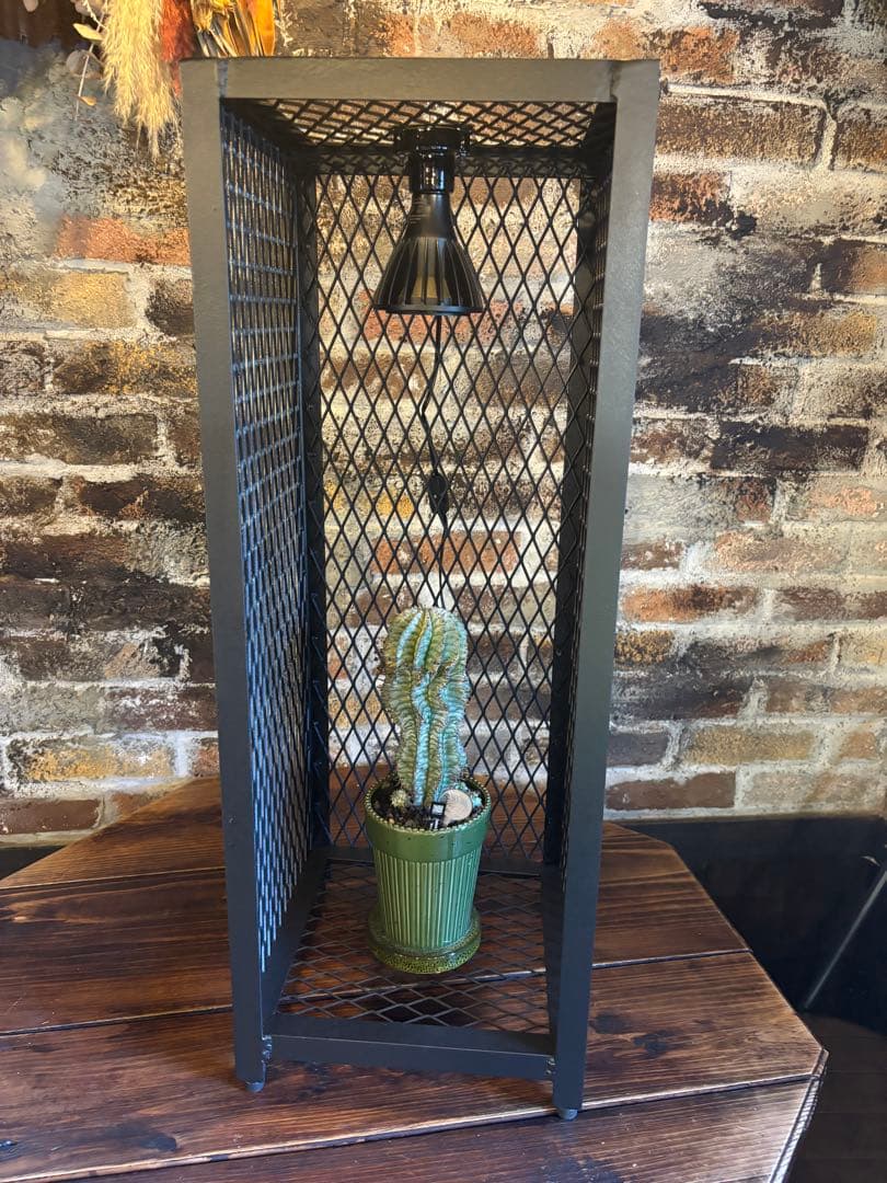 300×300mm インダストリアルな植物棚　アイアンシェル