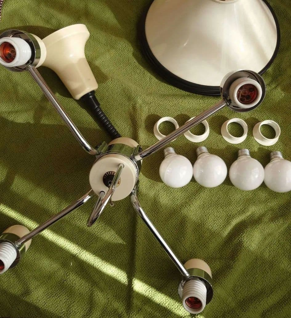 【最終価格】◆昭和レトロ◆ 松下電工　ナショナル　白熱灯 照明器具 4灯 70s