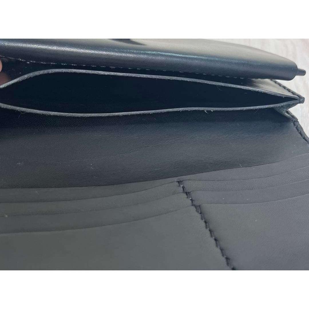 【美品】革物工房大輔　シャーク レザー 長財布　特大 ロング ウォレット　黒